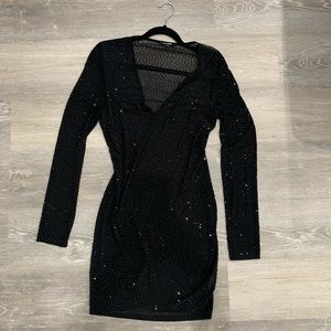 Fashion Nova Black Mesh Dress